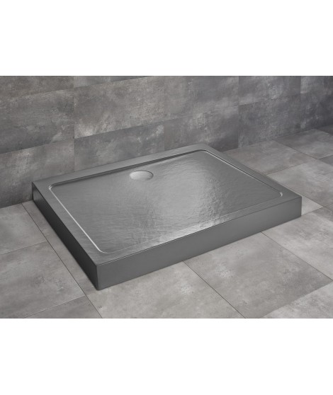 RADAWAY DOROS D Compact Stone antracytowy brodzik prostokątny 120x80x11,5cm 