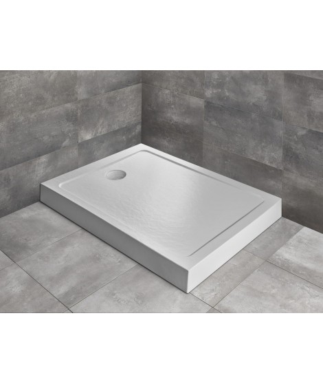 RADAWAY DOROS F Compact Stone biały brodzik prostokątny 100x80x12cm 