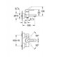 Jednouchwytowa bateria wannowa, GROHE Lineare, Chrom