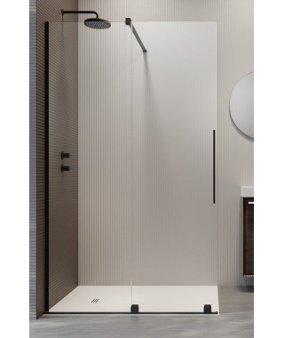 RADAWAY FURO BLACK WALK-IN kabina prysznicowa 90cm prawa