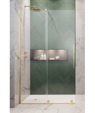 RADAWAY FURO GOLD WALK-IN kabina prysznicowa 90cm prawa