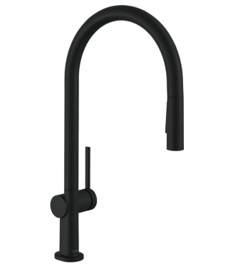 HANSGROHE Talis M54 bateria kuchenna 210, wyciągana wylewka, 2jet, sBox czarny mat 72801670