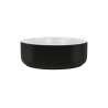 COMAD SIMPLE 8 WHITE/BLACK umywalka nablatowa 36cm ceramiczna, okrągła