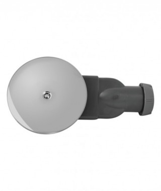 Schedpol Syfon brodzikowy z czarnym i srebrnym grzybkiem średnica 90 mm SDB90WCS