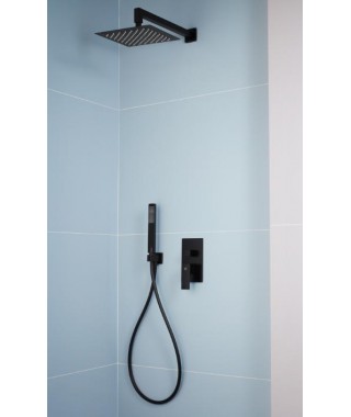 KFA LOGON zestaw prysznicowy podtynkowy z baterią 3 funkcyjną czarny 5139-501-81