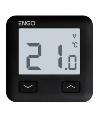 ENGO Internetowy, natynkowy regulator temperatury ZigBee, akumulatorowy czarny EONEBATB