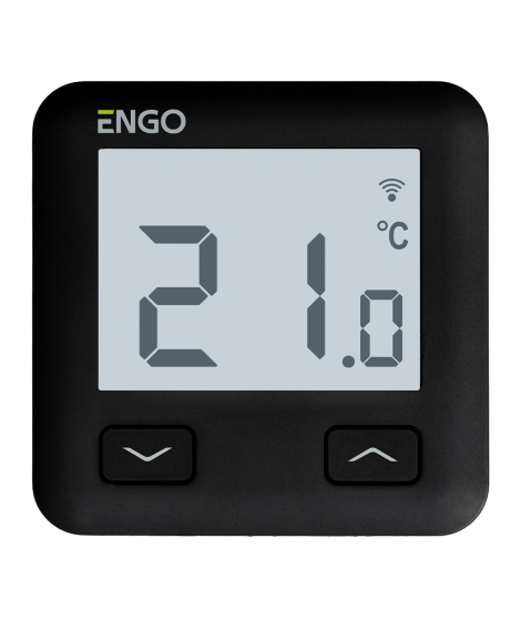 ENGO Internetowy, natynkowy regulator temperatury ZigBee, akumulatorowy czarny EONEBATB