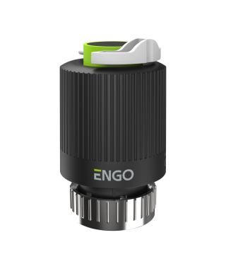 ENGO Siłownik termoelektryczny do rozdzielacza ogrzewania podłogowego, 230V, M30x1.5, normalnie zamknięty E30NC230