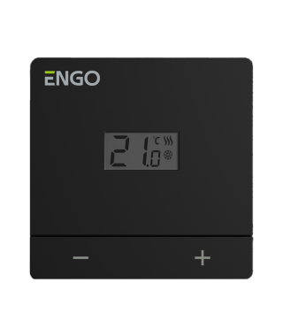 ENGO Internetowy, natynkowy regulator temperatury ZigBee, akumulatorowy biały EONEBATW