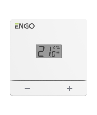 ENGO Przewodowy, natynkowy regulator temperatury, 230V czarny EASY230B