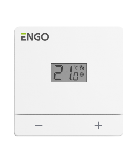 ENGO Przewodowy, natynkowy regulator temperatury, 230V czarny EASY230B