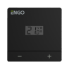 ENGO Przewodowy, natynkowy regulator temperatury, bateryjny czarny EASYBATB