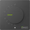 ENGO Przewodowy, natynkowy regulator temperatury z pokrętłem, 230V czarny ESIMPLE230B