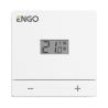 ENGO Przewodowy, natynkowy regulator temperatury, bateryjny biały EASYBATW