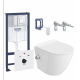 Zestaw Rapid SL GROHE z przyciskiem Skate chrom, miską i deską SALTO z funkcją bidetu 38827000,5900378325079