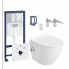 Zestaw Rapid SL GROHE z przyciskiem Skate chrom, miską i deską SALTO z funkcją bidetu 38827000,5900378325079