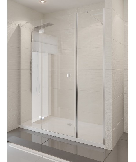 Drzwi prysznicowe 145x190 cm NEW TRENDY MODENA PLUS szkło czyste, lewe
