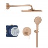 GROHE Essence zestaw prysznicowy z deszczownicą podtynkowy Rainshower Mono 310 brushed warm sunse 25287DL0