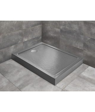 RADAWAY DOROS F Compact Stone antracytowy brodzik prostokątny 160x90x12cm