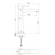 Cersanit Moduo bateria umywalkowa wysoka czarna S951-585