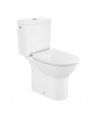 ROCA DEBBA ROUND PACK Zestaw WC ceramiczny kompakt, zbiornik i deska slim biały A34D995000