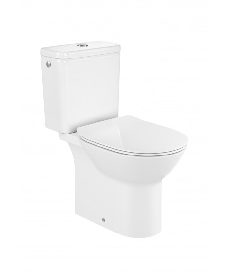 ROCA DEBBA ROUND PACK Zestaw WC ceramiczny kompakt, zbiornik i deska slim biały A34D995000