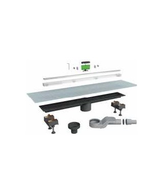 Bonomini Suchy odpływ liniowy podłogowy z zaworem antyzapachowym i odwracalnym rusztem typu SLIM 6825KX20S