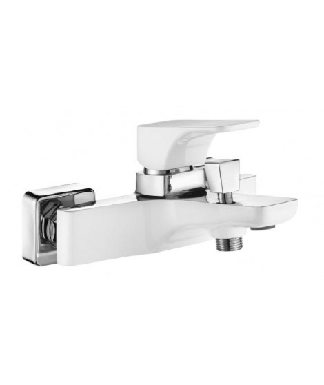 Deante Bateria wannowa Hiacynt ścienna BQH W100 biały-chrom
