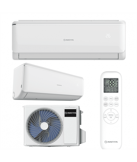 MANTA Klimatyzacja 12000BTU SPLIT 3,5kw jednostka wewnętrzna + zewnętrzna