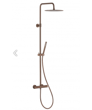 KFA MOZA BRUSHED ROSE GOLD DESZCZOWNIA WANNOWA Z BATERIĄ TERMOSTATYCZNĄ 5736-921-34