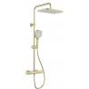 KFA MALAGA PVD BRUSHED GOLD DESZCZOWNIA Z BATERIĄ TERMOSTATYCZNĄ 5756-910-31