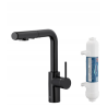 KFA DUERO PURE BASIC BLACK BATERIA KUCHENNA Z FILTRACJĄ WODY ORAZ WYCIĄGANĄ WYLEWKĄ 6623-113-81