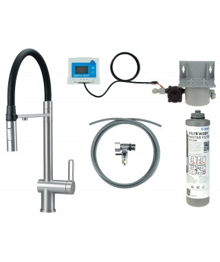Deante Bateria kuchenna z zestawem do filtracji wody z elastyczną wylewką BRMFF75M