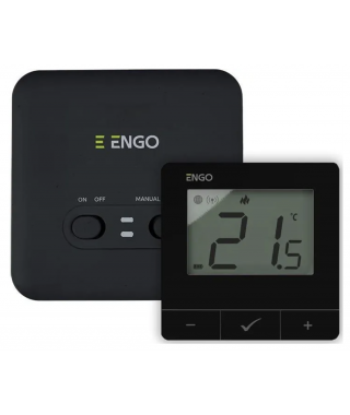 ENGO Regulator temperatury, bezprzewodowy, bateryjny, Wi-Fi, Internetowy, czarny, E20i-B