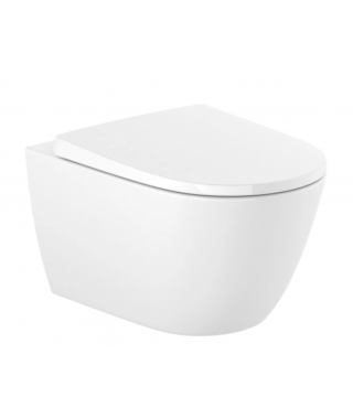 ROCA ONA Miska WC podwieszana Rimless z deską wolnoopadającą 53 cm, biała A34H688000