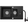 Deante Zlewozmywak granitowy z baterią 1.5-komorowy z ociekaczem ZQZA2513