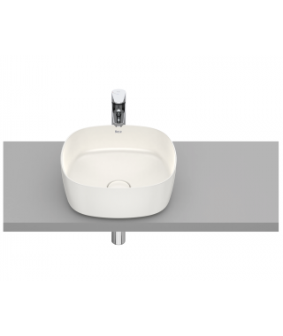 Roca Inspira umywalka blatowa Square FINECERAMIC 37cm beżowy A327502650