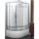 Kabina asymetryczna 120x85x165 cm NEW TRENDY VARIA szkło grafit