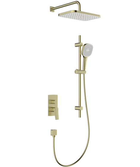 KFA MALAGA CHROM PODTYNKOWY ZESTAW PRYSZNICOWY Z BATERIĄ 3 FUNKCYJNĄ I NATRYSKIEM PRZESUWNYM 4529-301-00