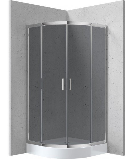 Deante Kabina prysznicowa z brodzikiem półokrągła 90 cm KYPZ451K