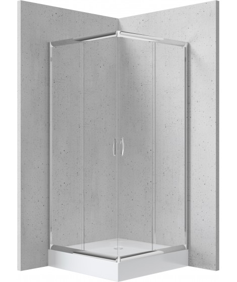 Deante Kabina prysznicowa z brodzikiem kwadratowa 80 cm KYCZ042K