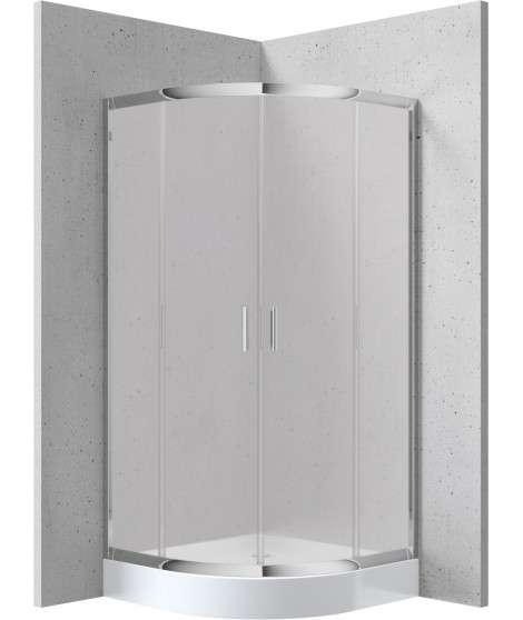 Deante Kabina prysznicowa z brodzikiem półokrągła 80 cm KYPZ652K