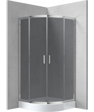 Deante Kabina prysznicowa z brodzikiem półokrągła 80 cm KYPZ452K