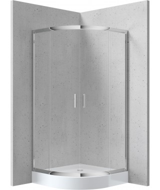 Deante Kabina prysznicowa z brodzikiem półokrągła 80 cm KYPZ052K