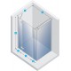 Kabina prostokątna 130x80x190 cm NEW TRENDY MODENA PLUS szkło czyste, lewa