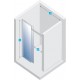 Drzwi prysznicowe 140x190 cm NEW TRENDY DIORA szkło czyste