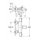 Bateria wannowa z termostatem, DN 15. GROHE, Grohtherm 1000, Chrom