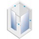 Kabina prostokątna 140x80x190 cm NEW TRENDY DIORA szkło czyste