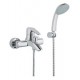 Jednouchwytowa bateria wannowa z zestawem prysznicowym. GROHE Eurostyle, Chrom