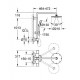 System prysznicowy z termostatem do montażu ściennego. GROHE, Rainshower® System 210, Chrom 27967000